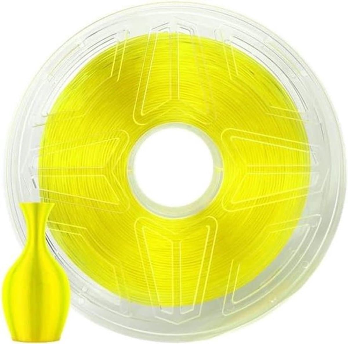 Flexibel TPU Filament 1.75mm Transparant Geel 1kg voor 3D Printer - Hoge Flexibiliteit