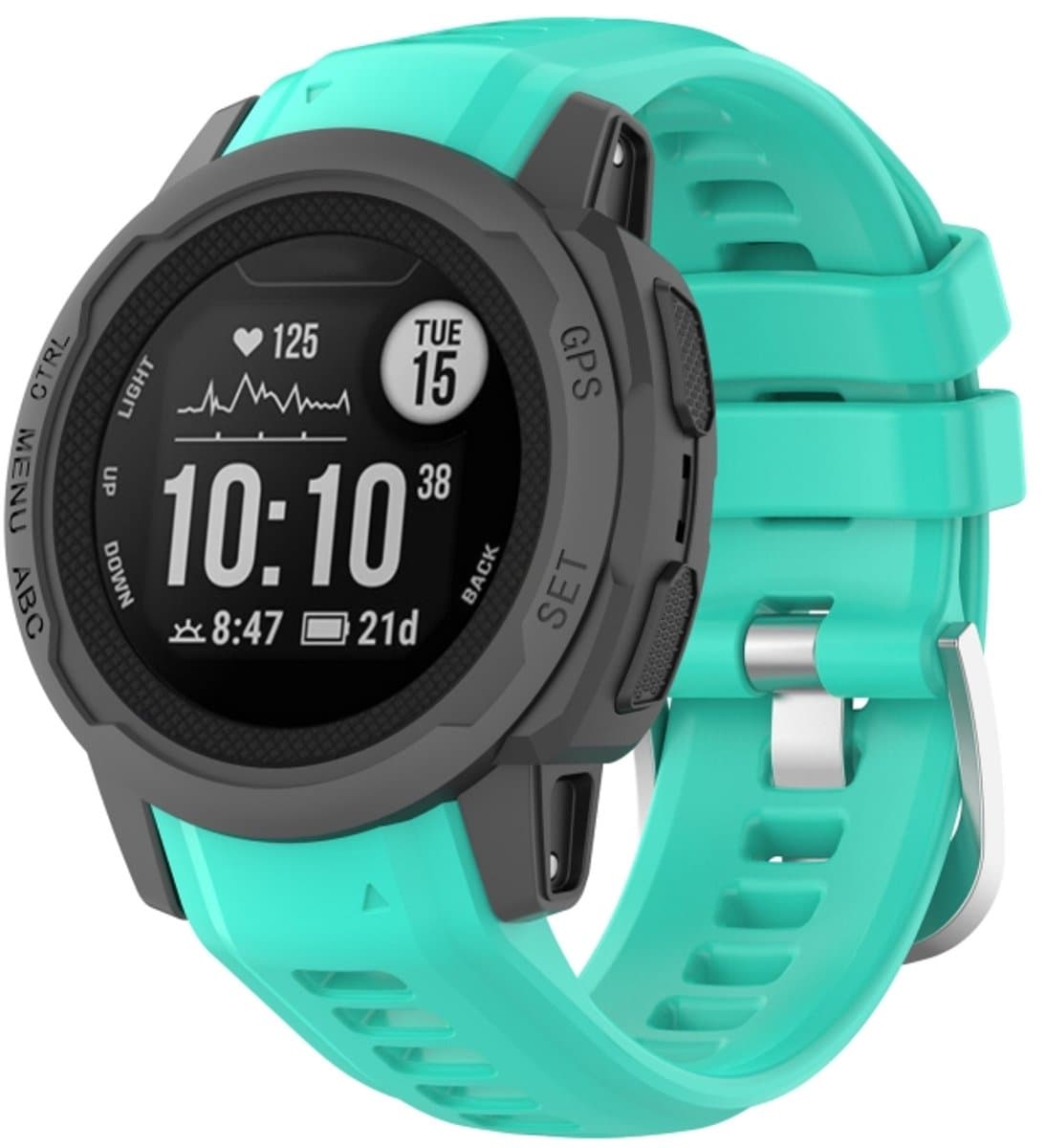 Voor Garmin Instinct 2S Silicone Watch Band (Lake Blue)