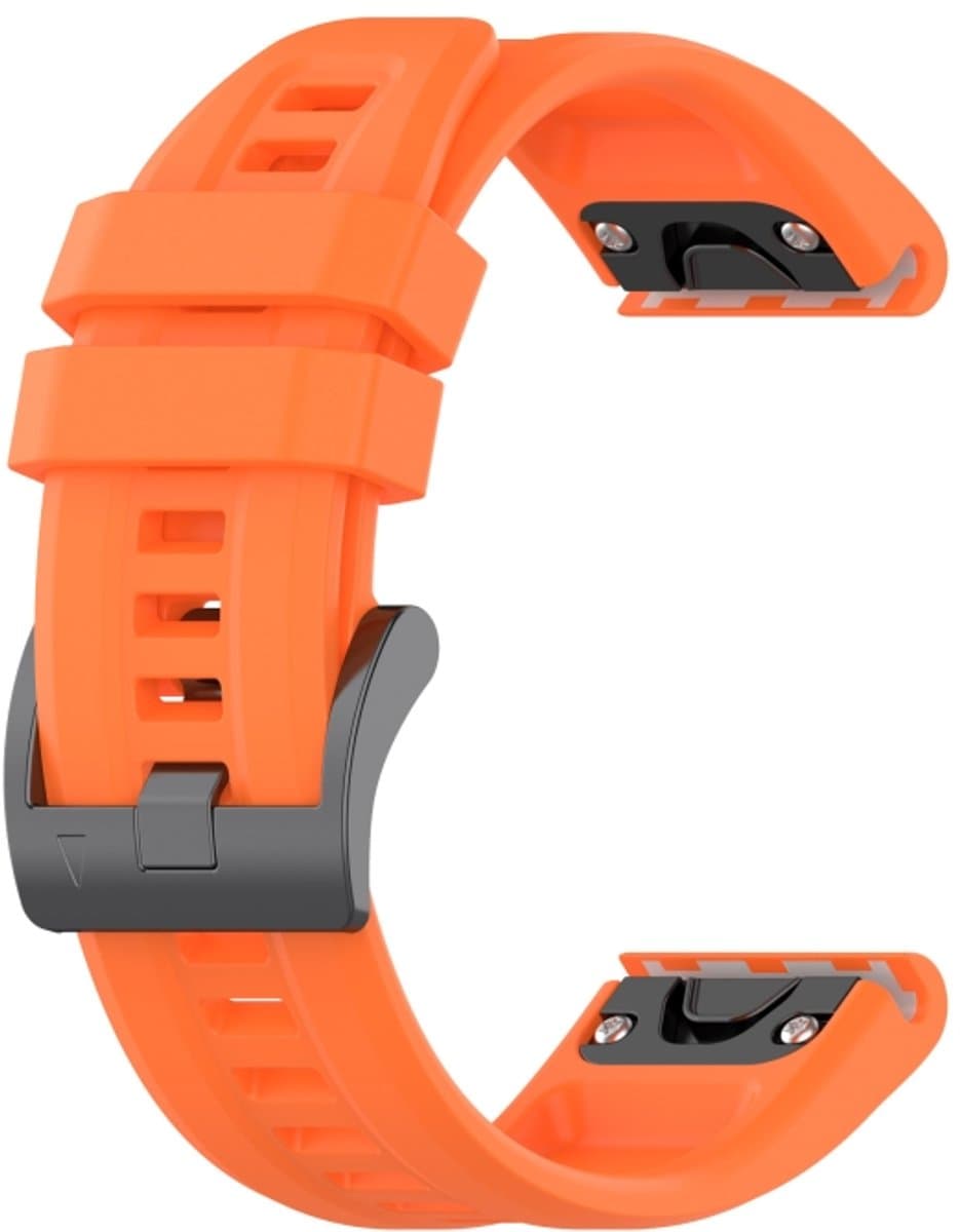 For Garmin Fenix 3 HR 26mm Silicone Sport Pure Color Watch Band(Orange)