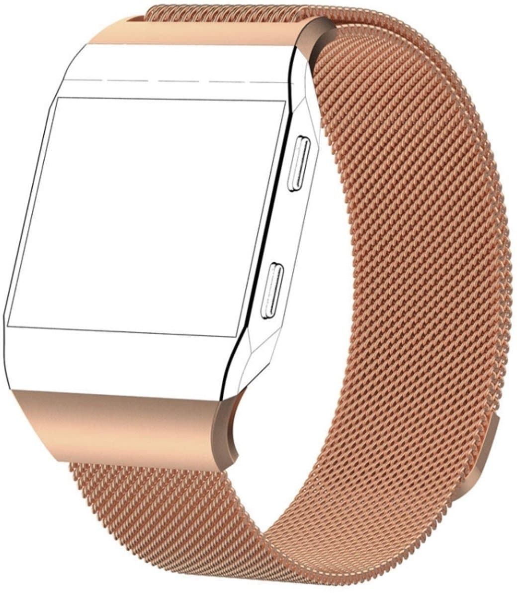 Voor FITBIT Ionic Milanese horlogeband MAAT: 20,6X2,2 cm (rosÃ©goud)