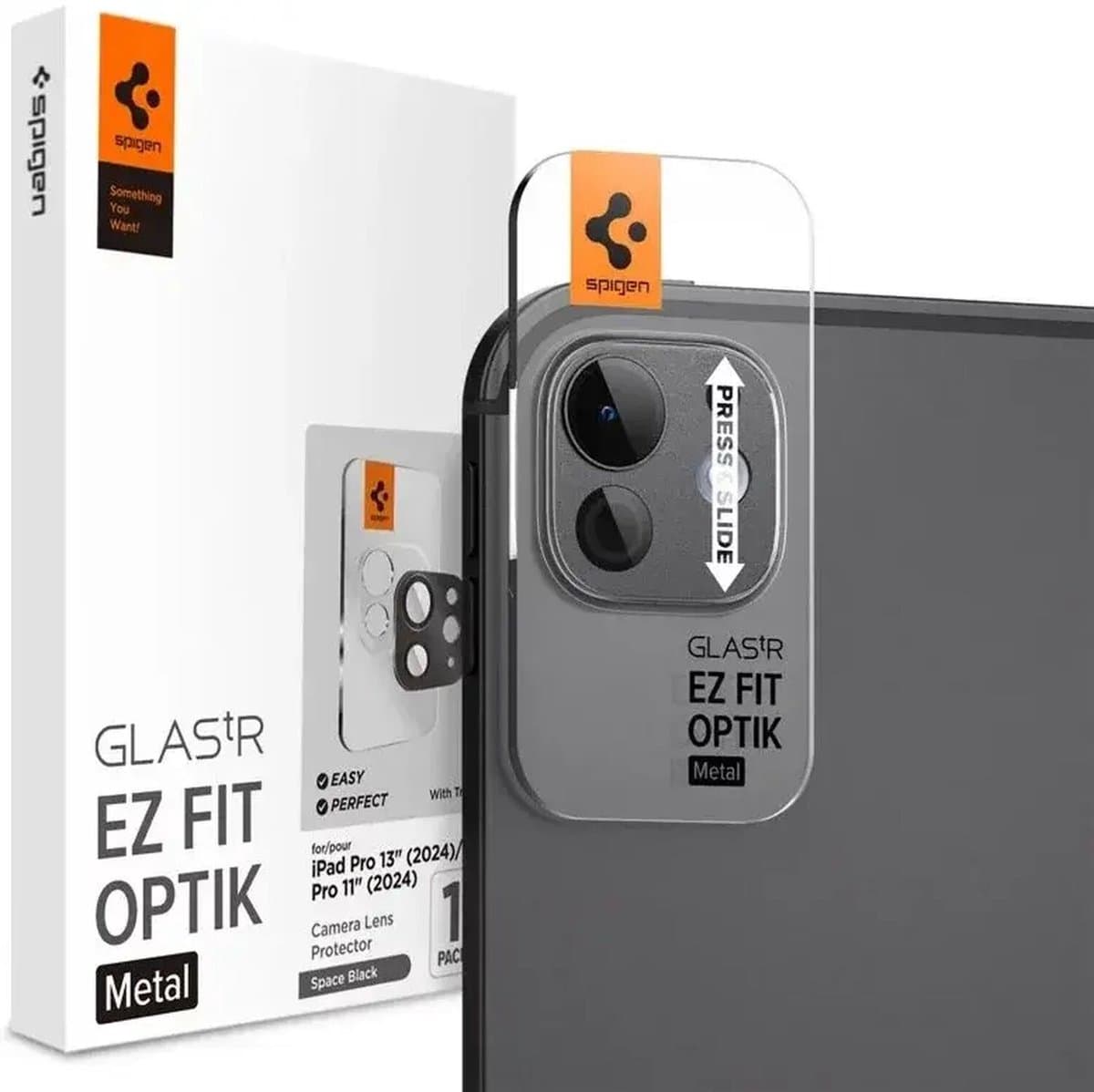Spigen Glass Tr Ez Fit Optik Metal 1-Pack, Space Black - Ipad Pro 13 2024 / Ipad Pro 11 2024