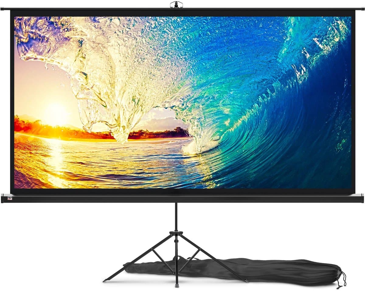 Projectiescherm met Statief 100 Inch - Ideaal voor Binnen en Buiten, Verstelbaar 16:9 naar 4:3, HD Premium Vouwvrij