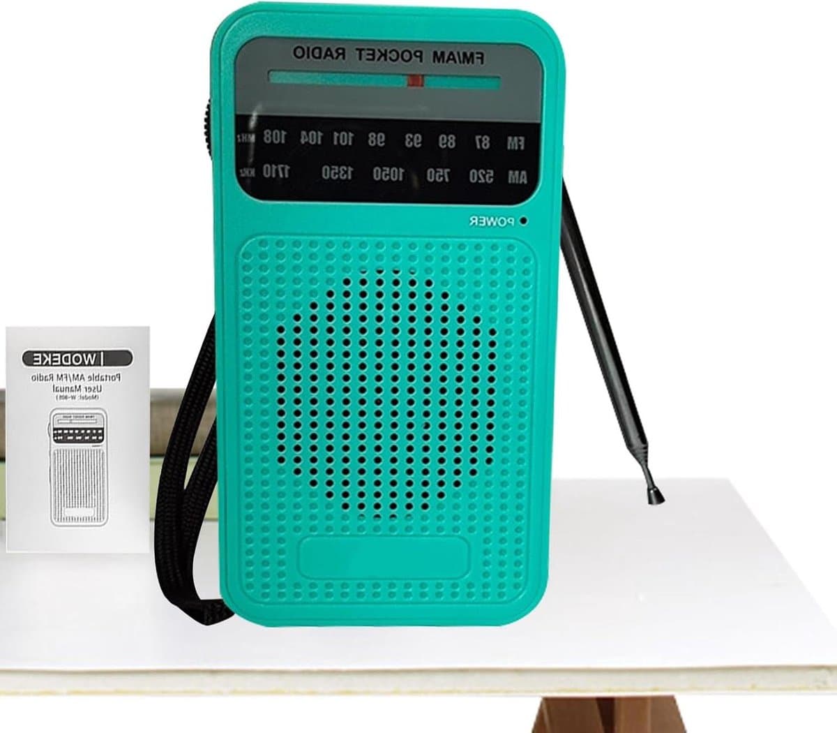 Draagbare Radio - Zakradio Speaker - Buiten Luisteren - Dubbele Band Ontvangst - 14 x 8 x 4 cm - Groen