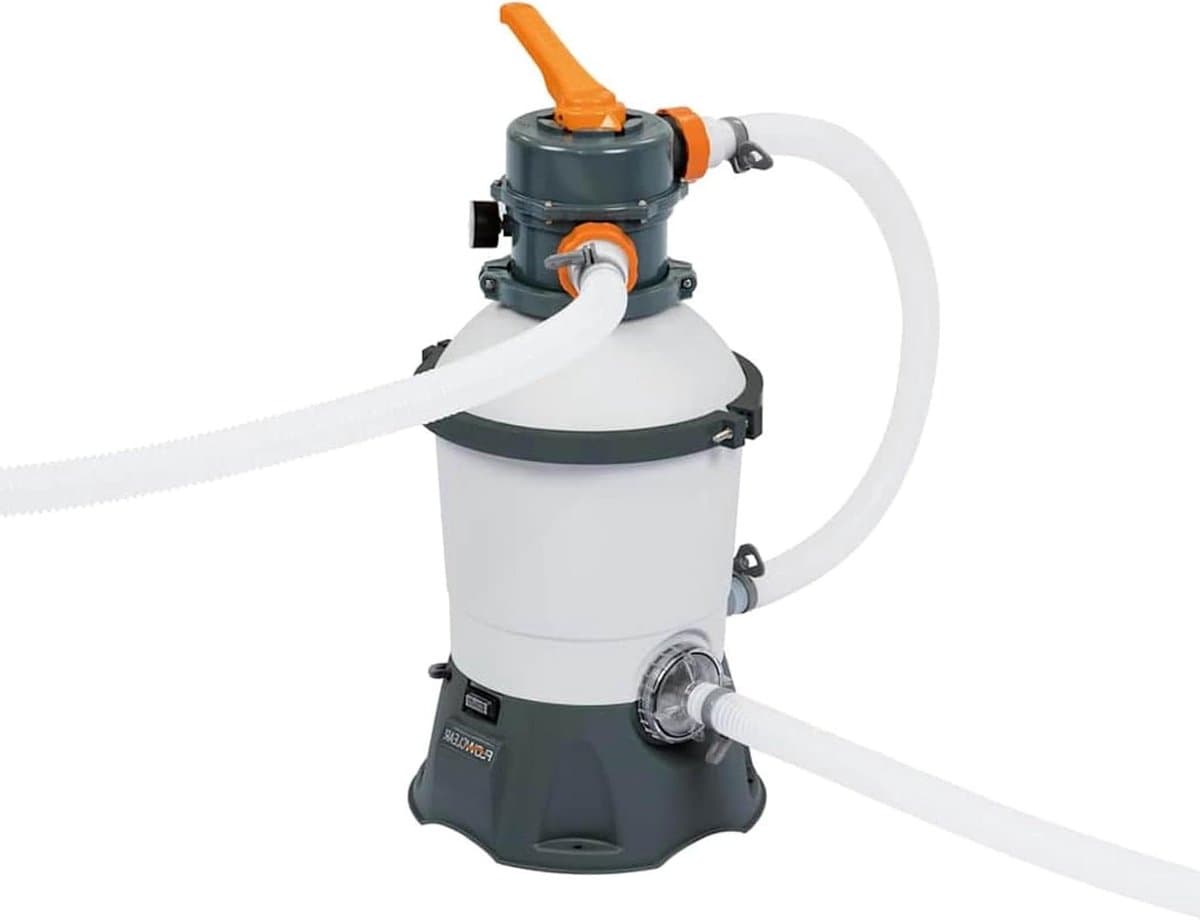 Zandfilterpomp Zwembad - Zwembadfilter Pomp - Water Reinigen - Chemisch Vrije Filtering - 3028 l/h - Grijs