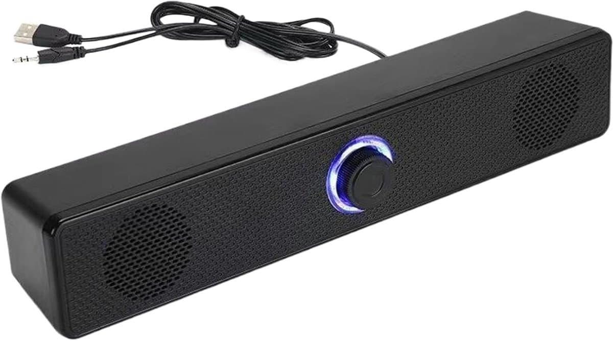 Soundbar voor Thuis - Draadloos Geluidssysteem - Thuisbioscoop Verrijken - Diepe Bas Volume Boost - 29.6x5.5x6 cm - Zwart