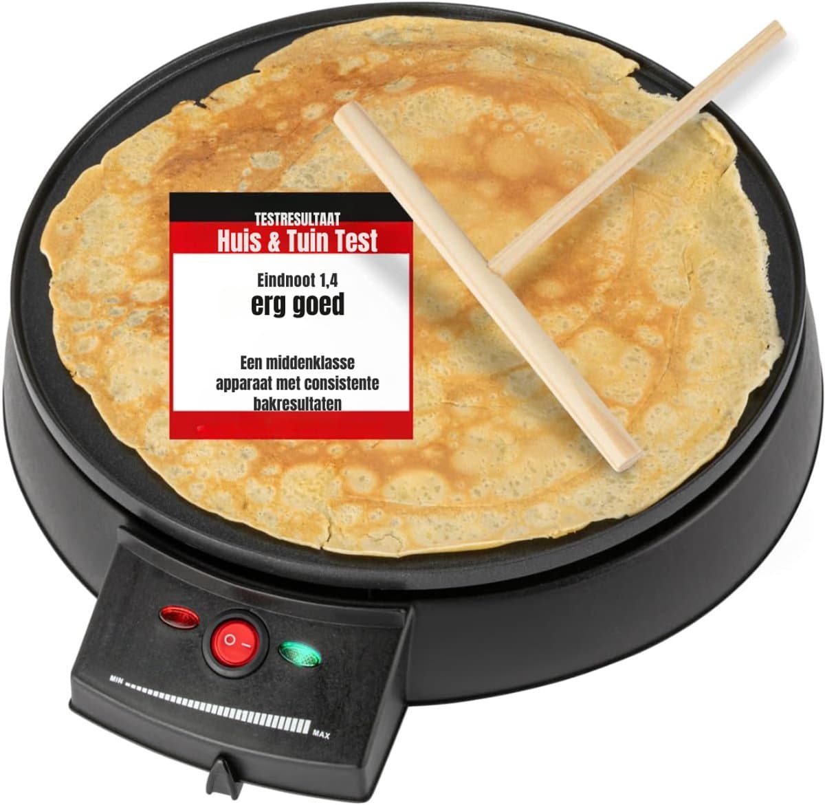 QORA® Pannenkoekenmaker - Pancake maker - Pannenkoek - Zwart - 37cm x 33cm x 8cm