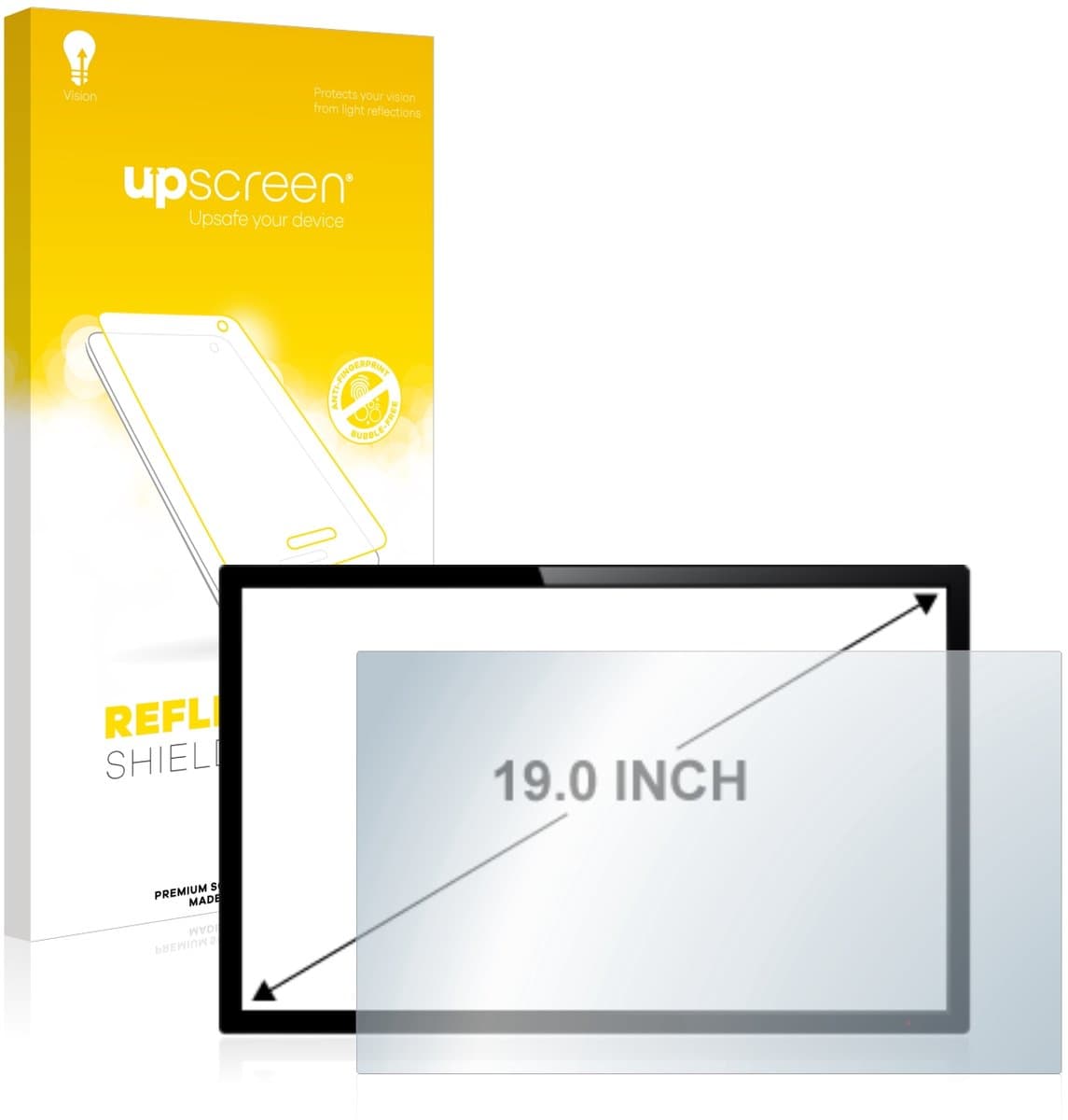 upscreen - Screenprotector voor Touch-Panel PC's met 19 inch-scherm [377 mm x 302 mm, 5:4] - Folie Beschermfolie anti glare matte