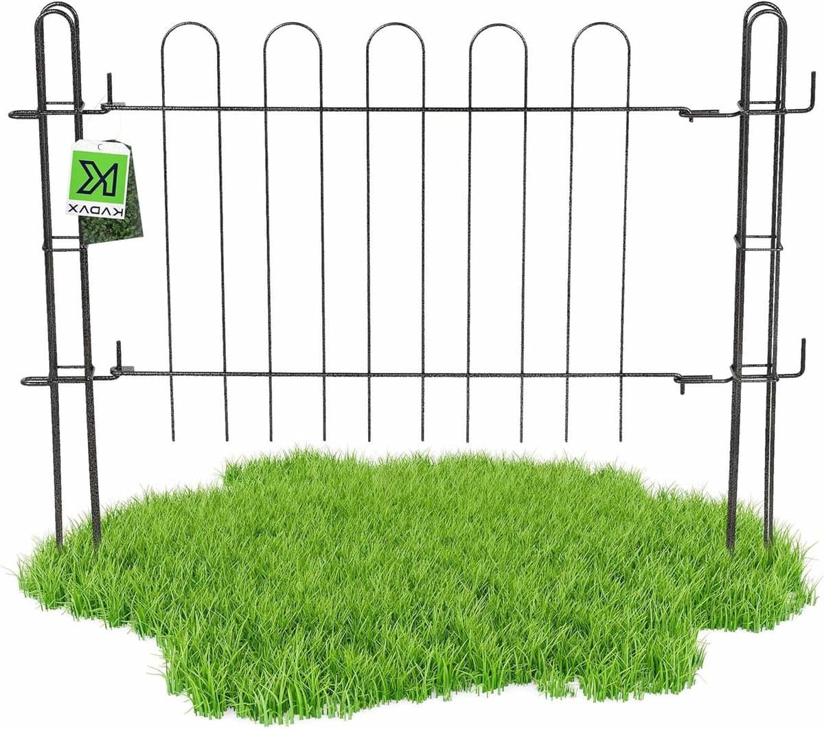 Tuinhek Metaal - Decoratieve Omheining - Tuin Afscheiden - Poedercoating Weerbestendig - 70 cm Breed - Wit