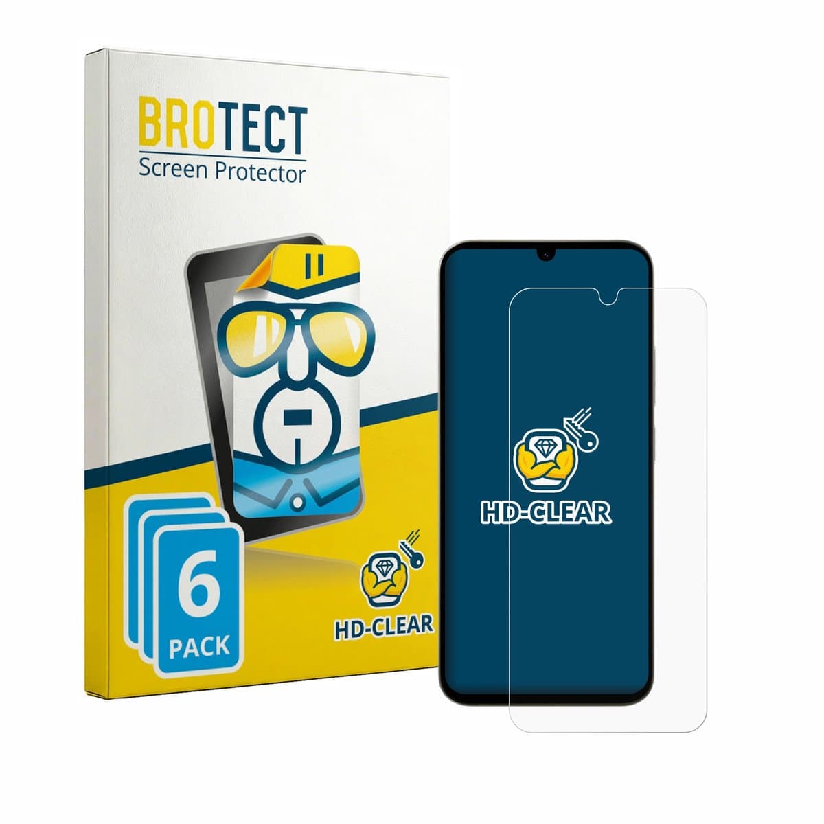 BROTECT - Screenprotector voor Xiaomi Poco C85x - Folie Beschermfolie transparant 6 Stuks