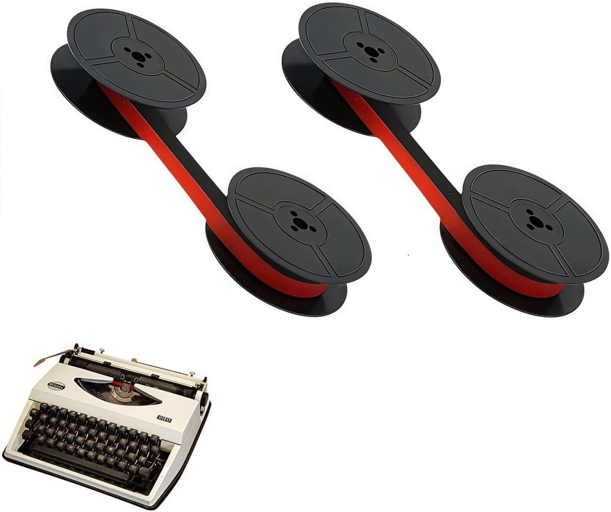 Inktlint voor DIN 2100-53 mm diameter, geschikt voor Olivetti modellen, zwart en rood, 7 m, eenvoudig te installeren, professioneel resultaat, ideaal voor kantoor en thuisgebruik