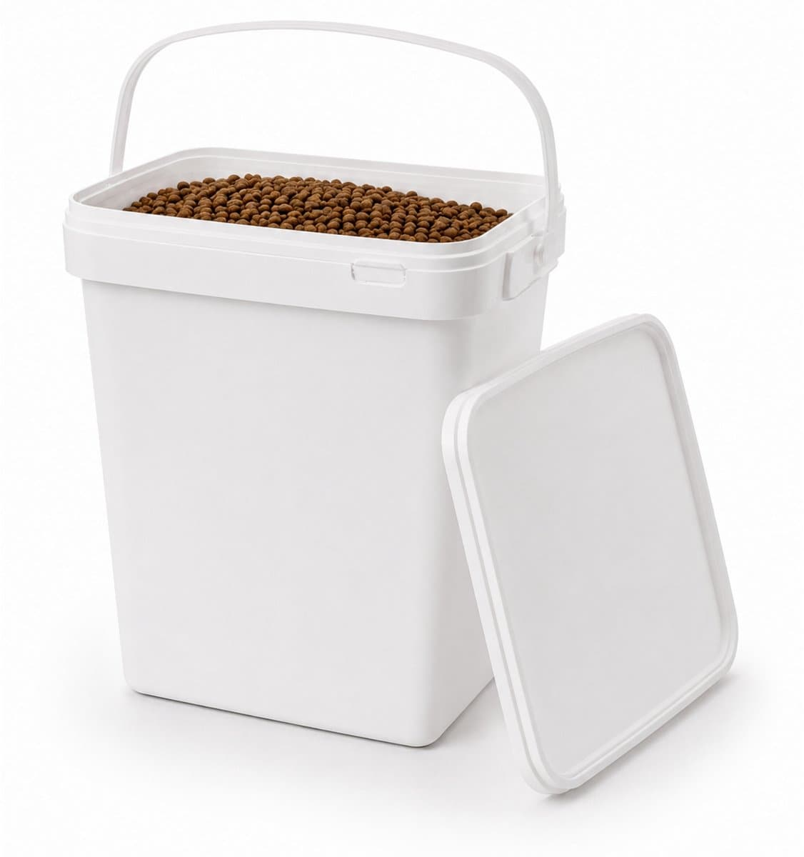HuisdierPaleis Voerton 34L - Voedselcontainer - Voederton - Voercontainer - Wit
