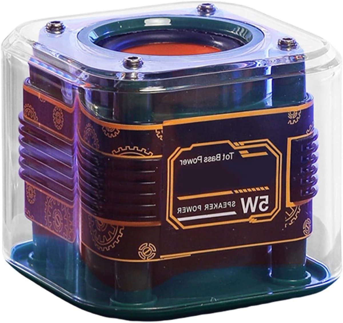 Draadloze Luidspreker - Compacte Speaker - Reisgeluid - Dubbele Driver Audio - 8 x 8 x 8 cm - Donkergroen