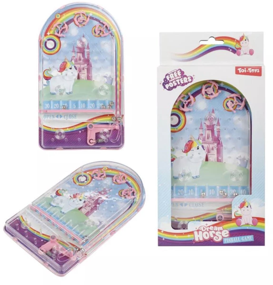Toi-Toys Dream Horse - Eenhoorn regenboog - Flipperkast spelletje - funcadeau schoencadeau - kerst cadeau tip