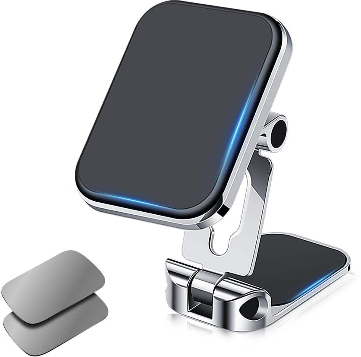 Dailygoods- Telefoonhouder Auto Sterke Magnetische Klaphouder - 360° Draaibaar - Antishake - Opvouwbaar - Sterke Zuigkracht - Ruimtebesparend - Autohouder