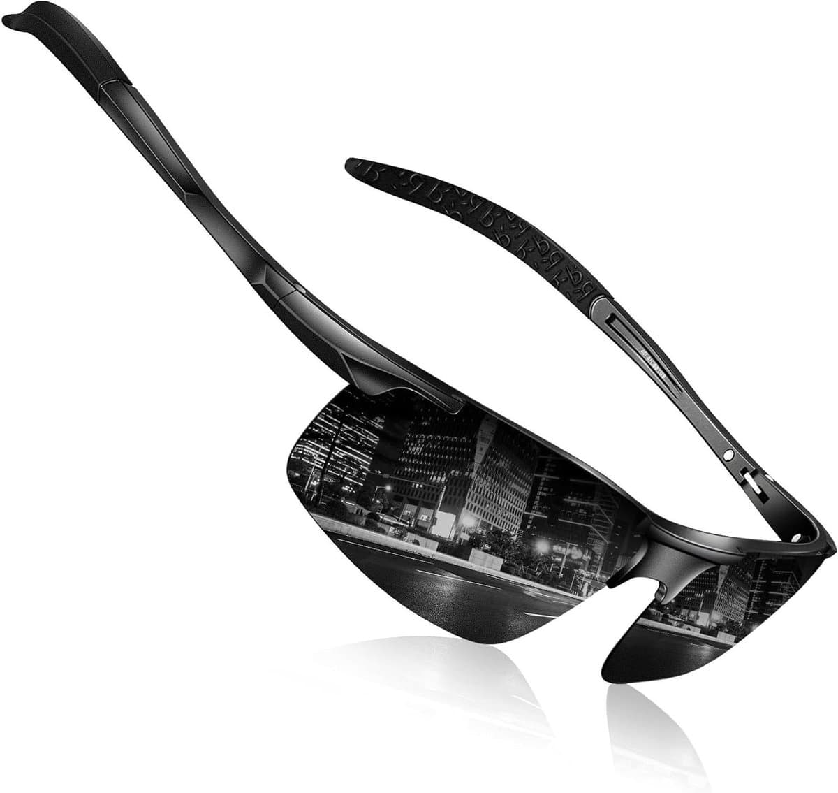 Gepolariseerde Zonnebril - Sport Zonnebril - Buitenactiviteiten - Wrap Around Ontwerp - UV-bescherming - Zwart