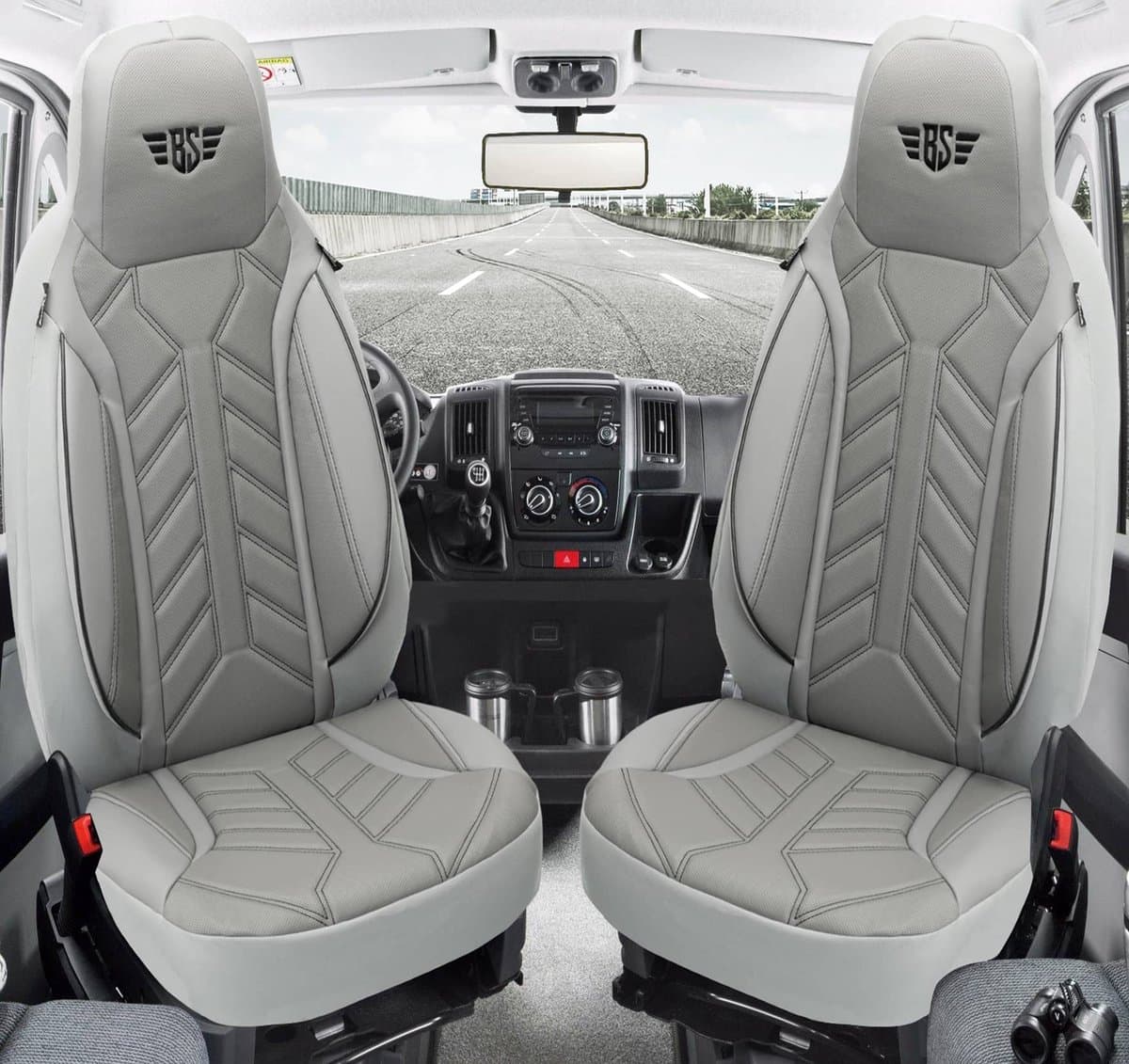 Autostoelhoezen voor Kia Sorento Bj ab 2020 – Stoelhoezen voor bestuurder en passagier in Grijs