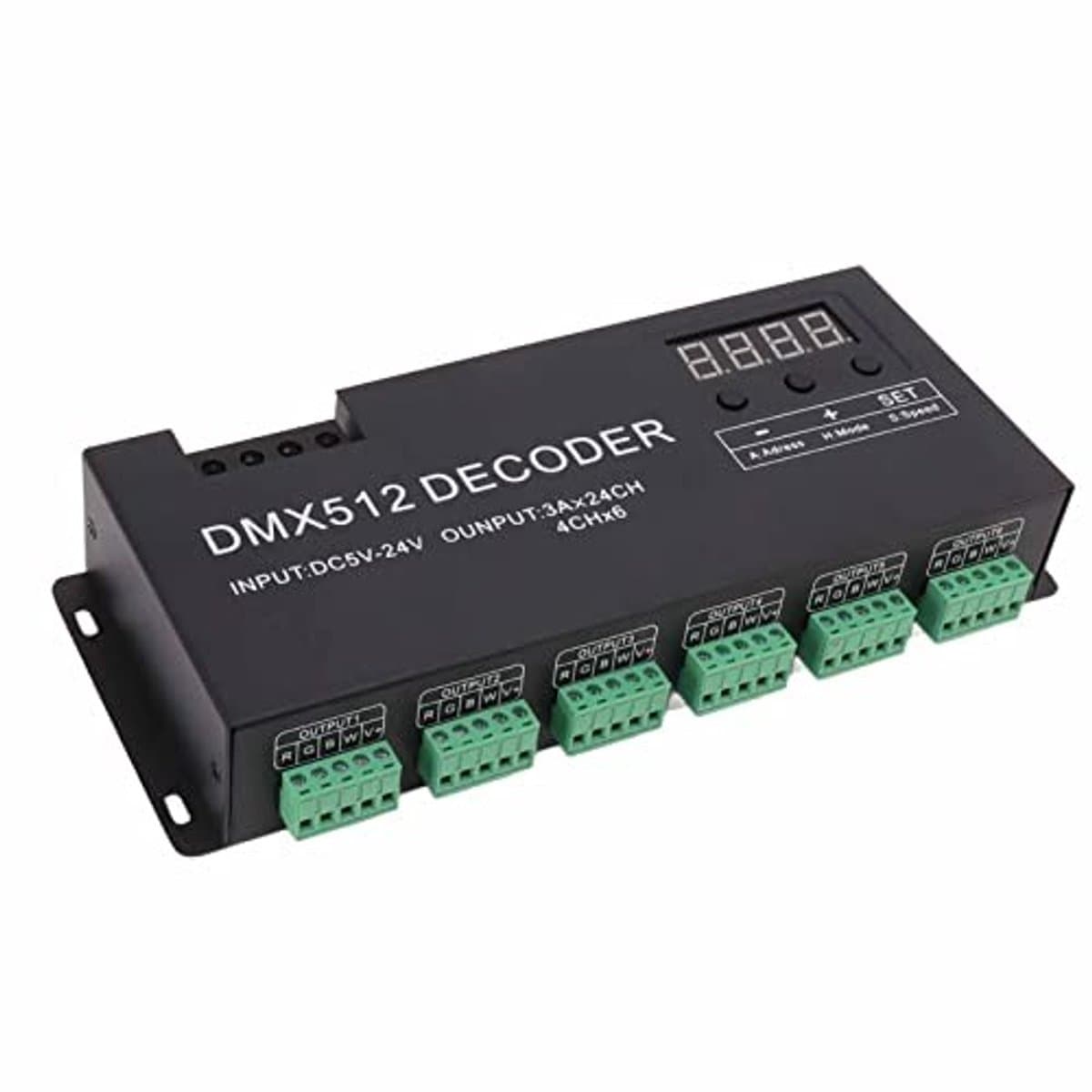 Dailygoods - 24-kanaals DMX-decoder - Dimdriver LED-controller - Digitaal Display - Geschikt voor Podiumbalk - DC5V-24V