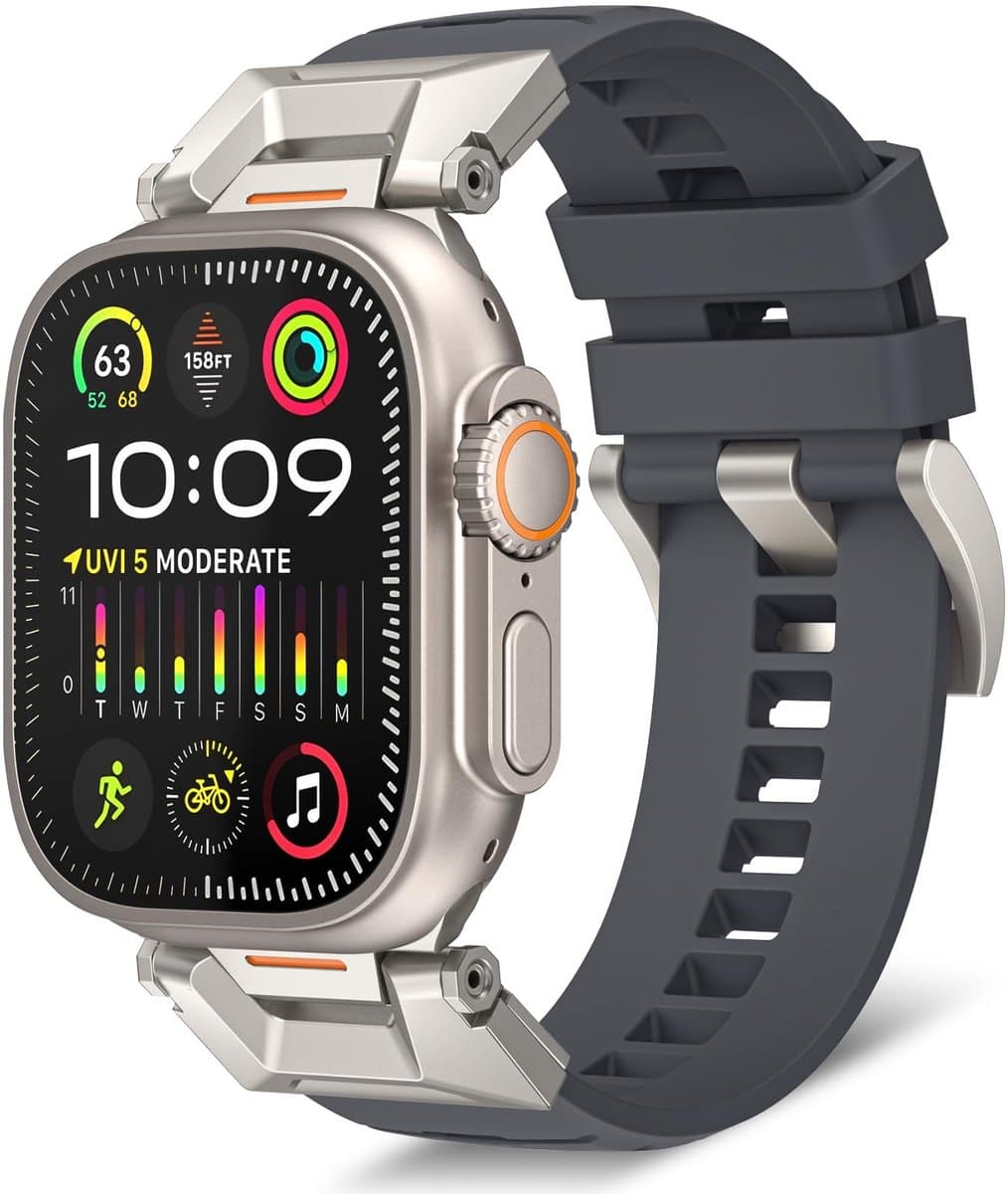 Dailygoods - Roestvrijstalen Armband voor Apple Watch Ultra en Series