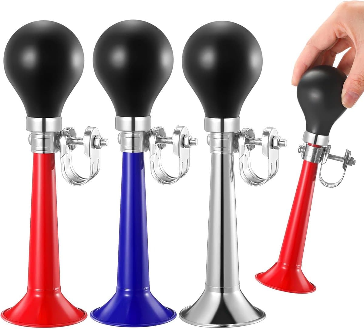 Bellen, retro metalen luchthoorn, geluid voor rollenspel, clown, straatspel, volwassenen, kinderen, fiets, luidspreker, zeemeermin