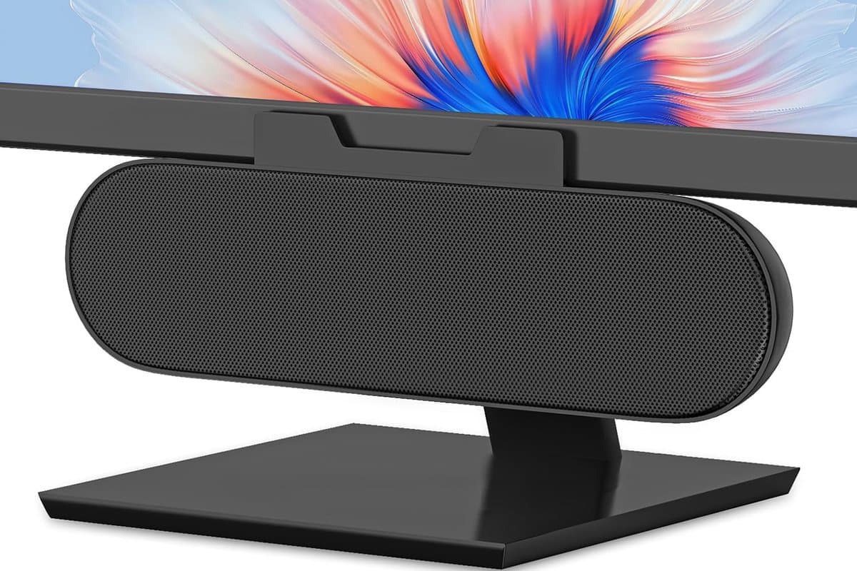USB Monitor Speaker - Computer Soundbar - Film Muziek Gaming - Clip Screen Ontwerp - 3 Centimeter Speaker - Zwart