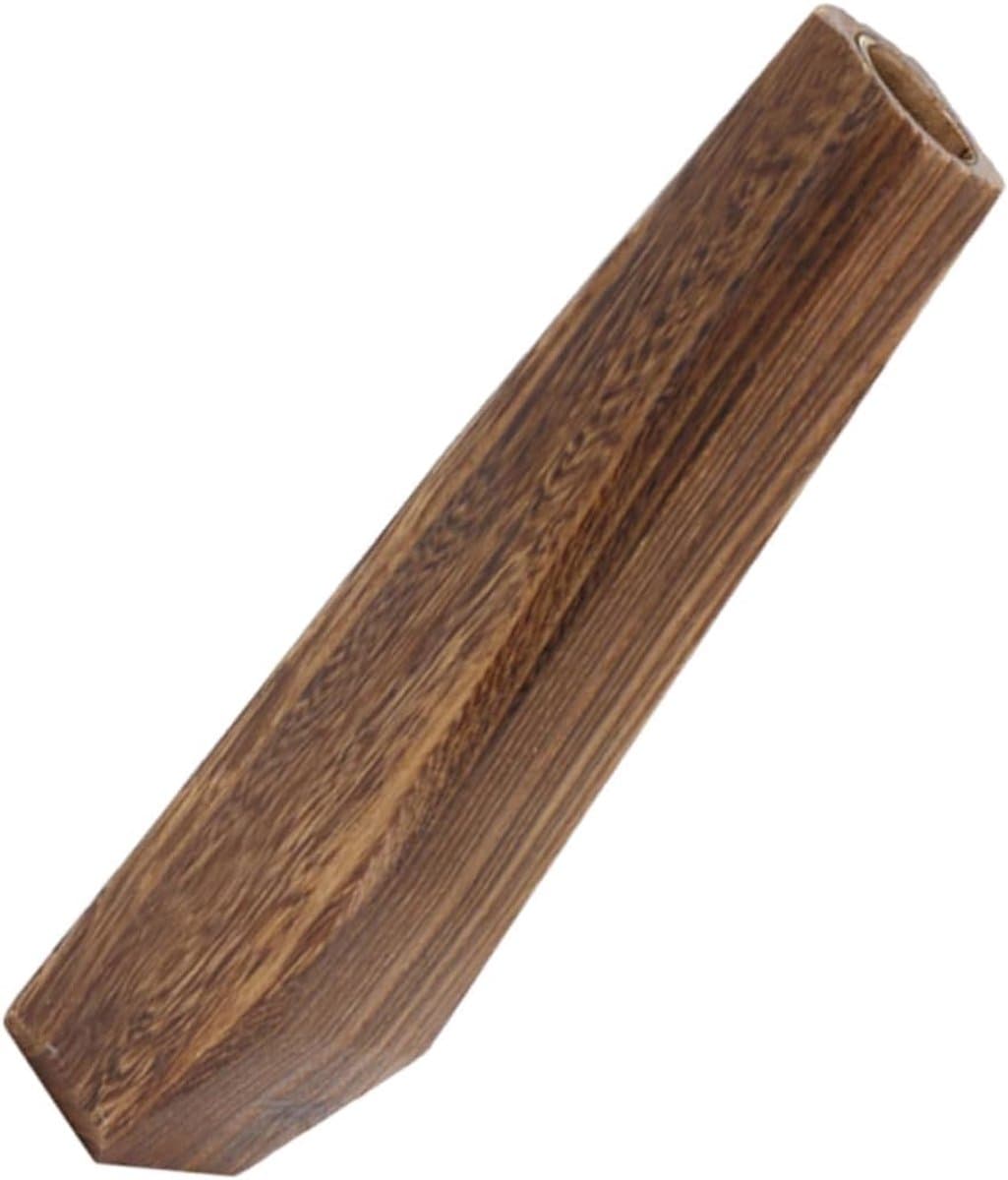 Bloemenvaas Houten Vaas - Decoratief Accessoire - Bloemstukken Maken - Stijlvol Modern Ontwerp - 29.5 cm Lengte - Koffie