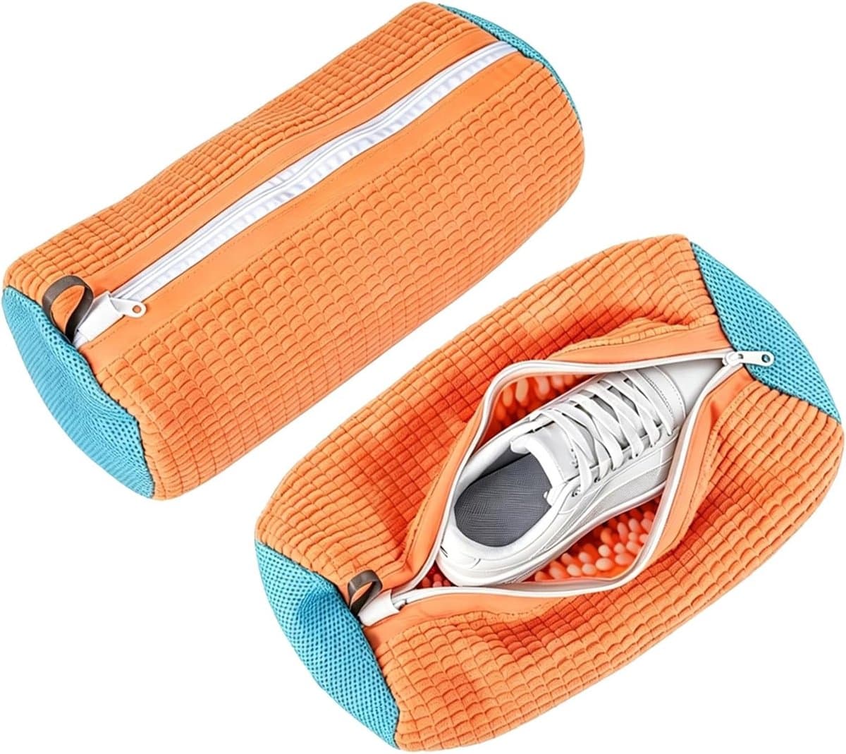Herbruikbare Schoenwaszakken 3-Pack van Microfiber met Onzichtbare Rits voor Sportschoenen en Netjeschoenen, Ideaal voor Wassen en Bescherming