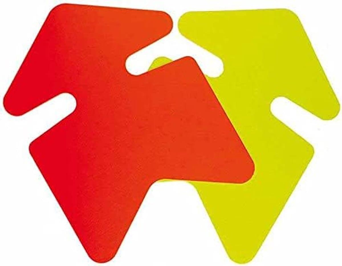 Set van 25 Steekkaartjes van Karton in Neon Geel en Oranje