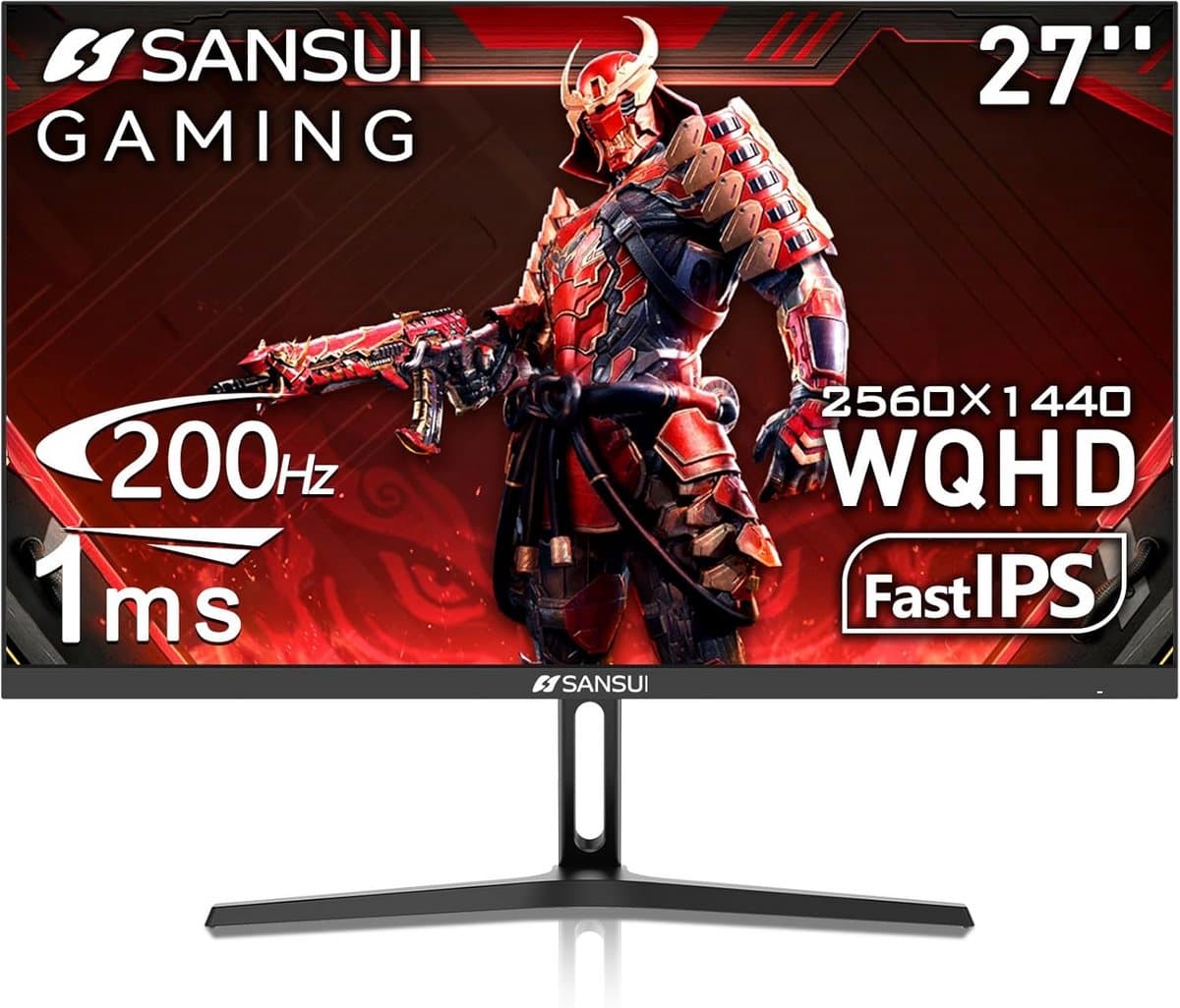 27 Inch WQHD 1440p Gaming Monitor 200Hz 1ms IPS Scherm met HDR en VESA