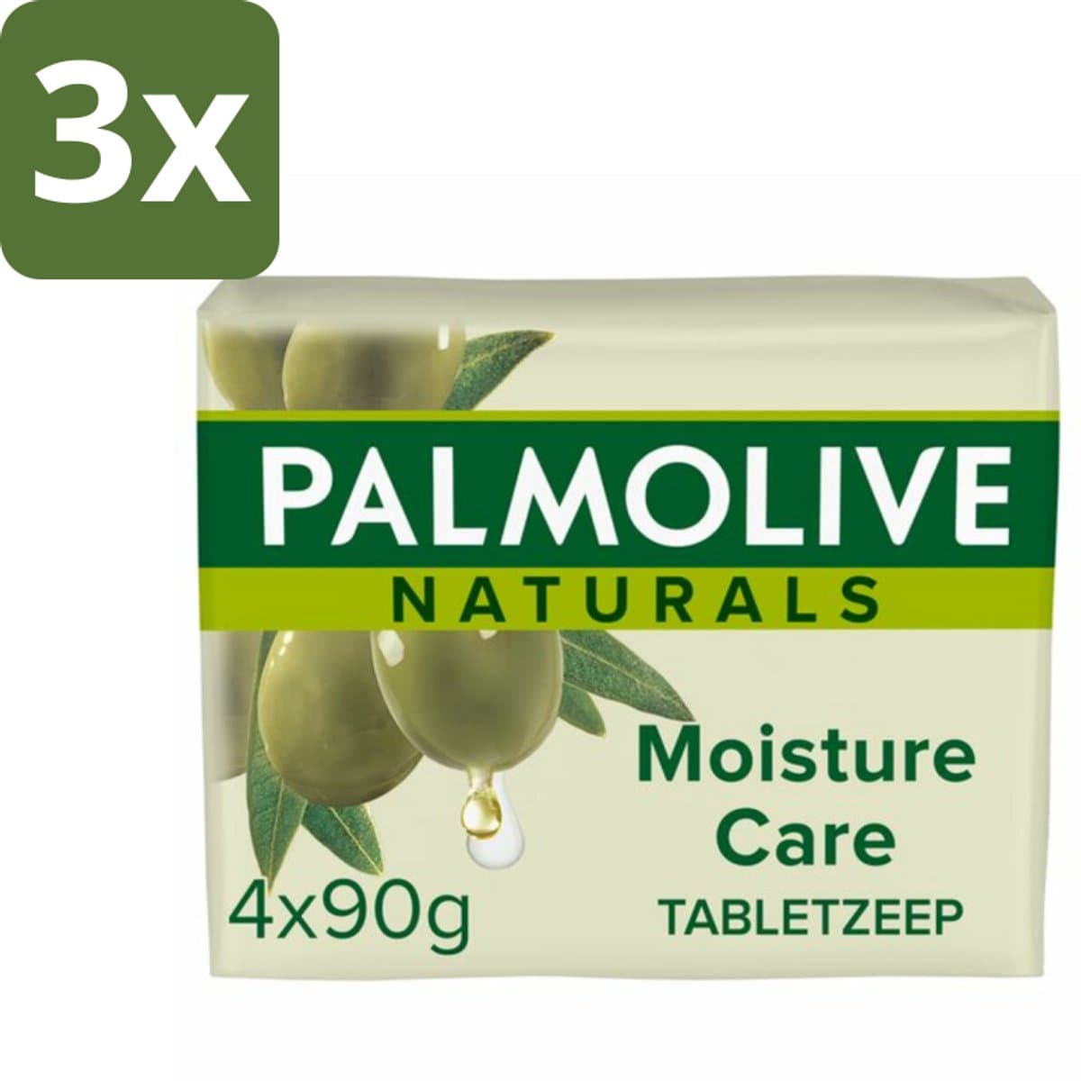 Palmolive Tabletzeep Naturals Olijf Melk 4x 90 gr - Bulkverpakking - 3 stuks