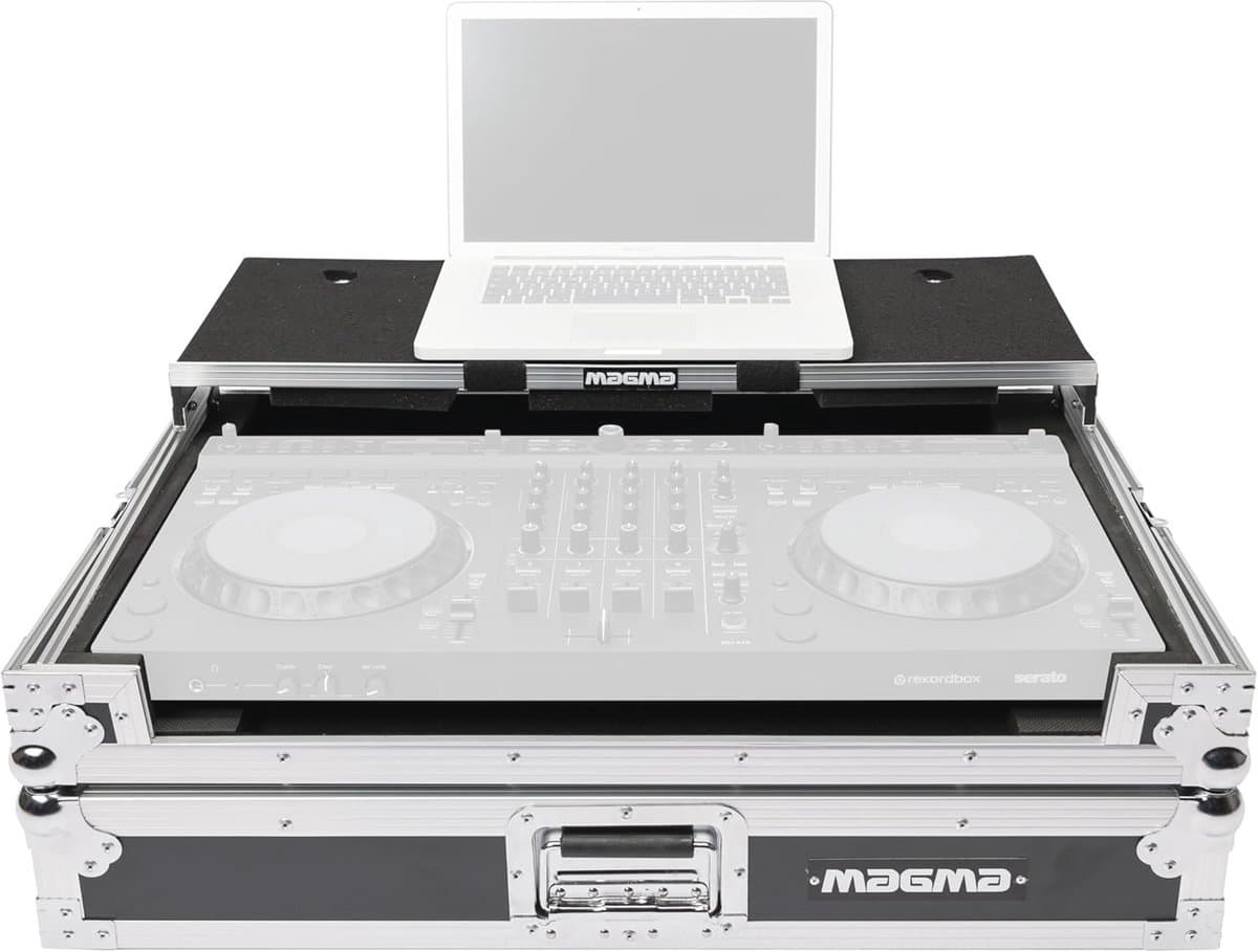 DJ Controller Werkstation - Zilver Chrome, Geschikt voor Professioneel Gebruik