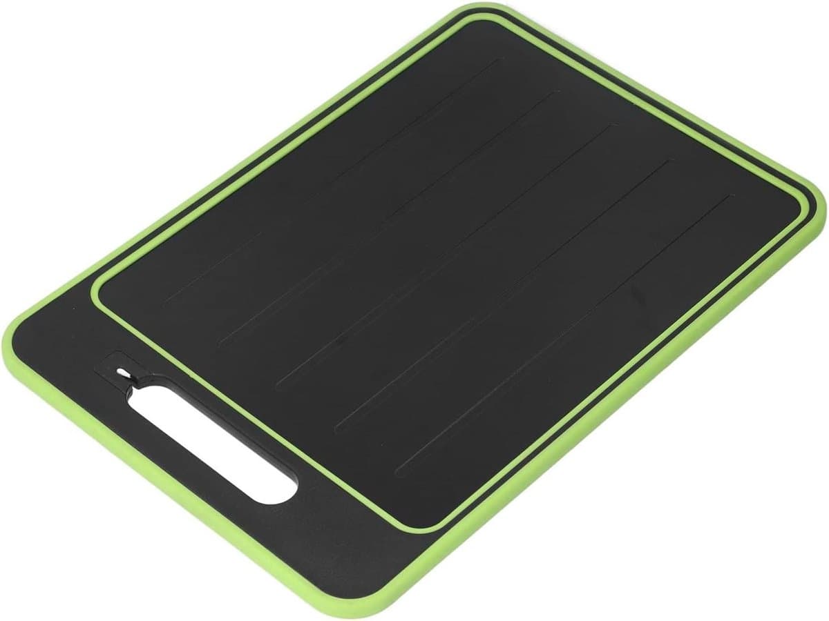 Cosensi - Snijplank met Messenslijper en Ontdooi- en Spoelbakontwerp 365x250 mm - Zwarte Snijplank met Slijpontwerp
