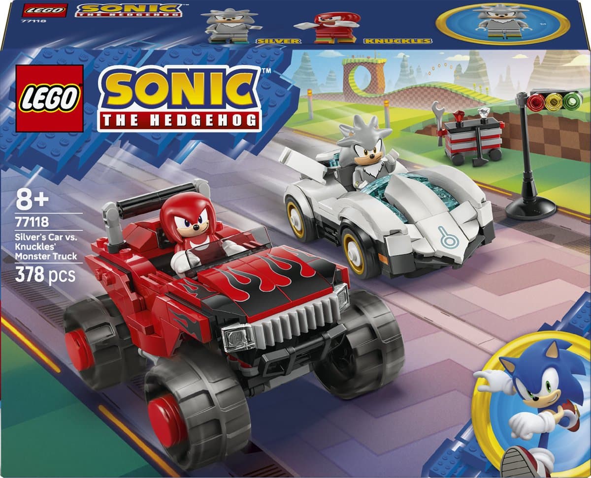 LEGO Sonic Silvers auto vs. Knuckles' monstertruck 77118