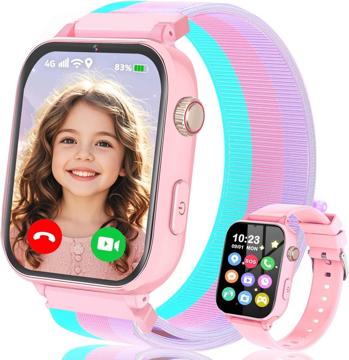 Kinder Smartwatch met GPS en Bellen - Veiligheid en Plezier voor Kinderen 4-12 Jaar