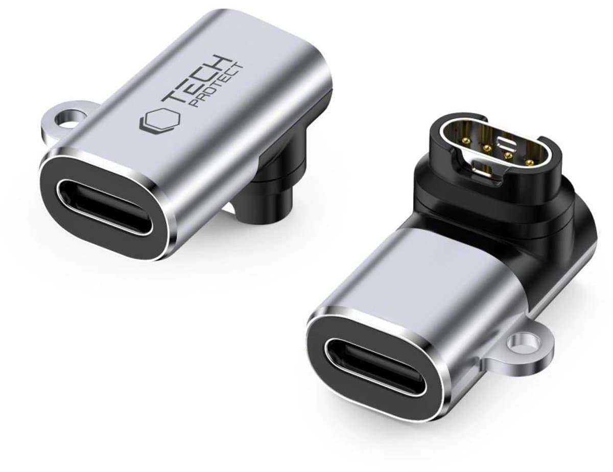 Tech-Protect Hoekadapter Ultraboost Usb-C Voor Garmin Horloge Connector