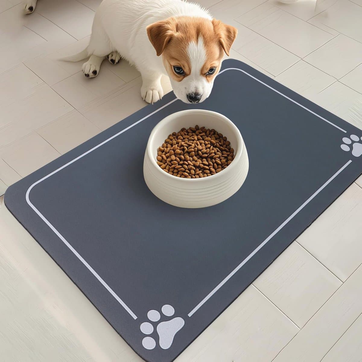 Antislip Voerbakmat voor Hond en Kat - Absorberend en Sneldrogend, 30 x 50 cm