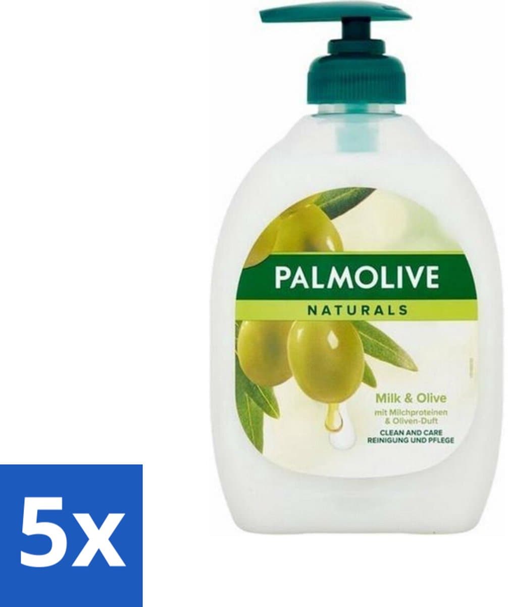 Palmolive - Milk & Olive - Handzeep Met Pomp - Verzorgend & Mild - 500 ml - Bulkverpakking - 5 stuks