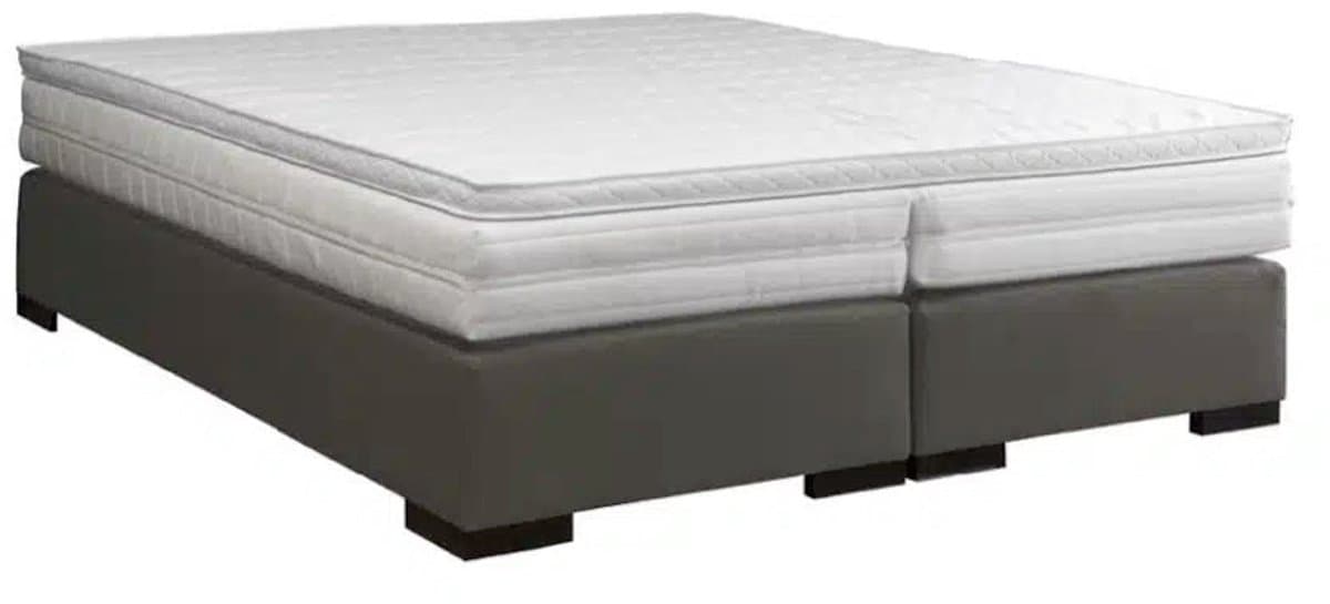 Mörgenn Hotel Boxspring Laurent - Pocketvering - Durbuy Topper - Hotel Boxspring zonder Hoofdbord - Lichtgrijs - 90x200
