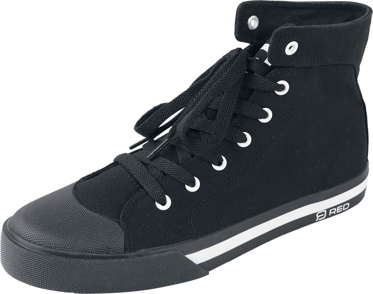R.E.D. Rock-Engineered Design Zwarte hoge sneakers met veters - Unisex - EU44