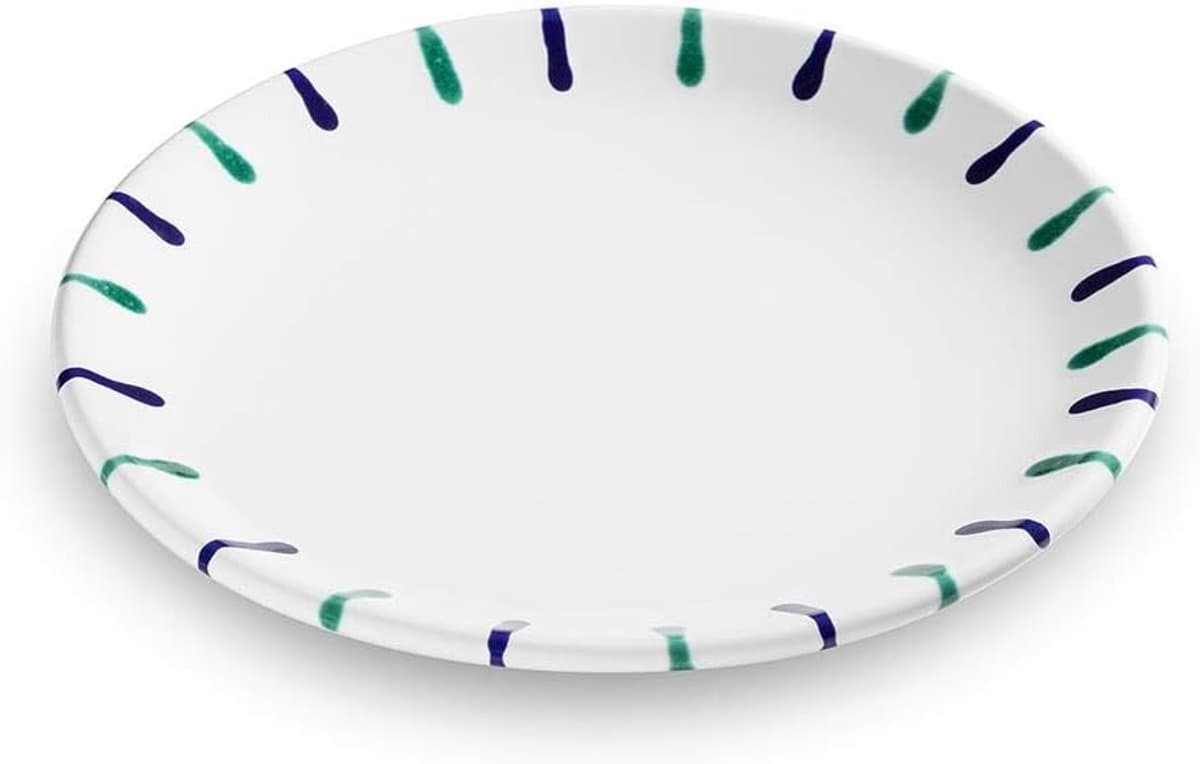 Dessertbord Keramiek - Bord Ronde Vorm - Eten Serveren - Handgemaakt Uniek Stuk - 20 cm Diameter - Traunsee Blauw