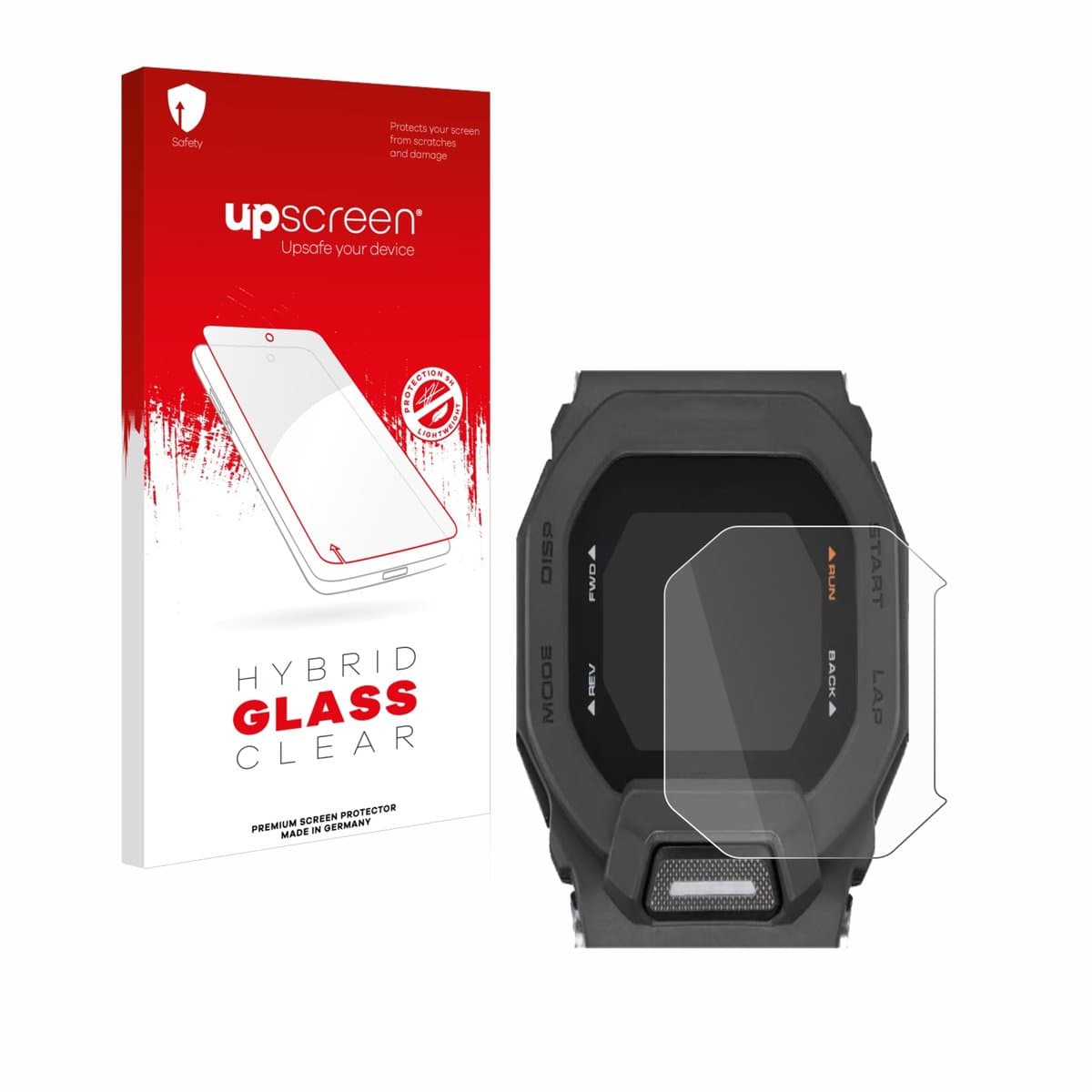upscreen - Screenprotector voor Casio G-Shock GBD-200 - Folie Beschermfolie Beschermglas transparant