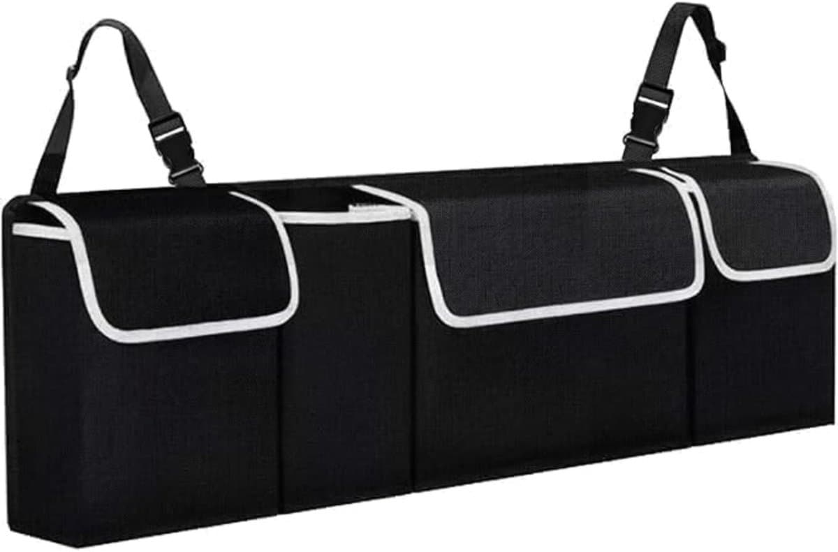 Famanu – Autostoel organizer set van 2, waterdichte achterbankbeschermers met klaptafel en tabletvak