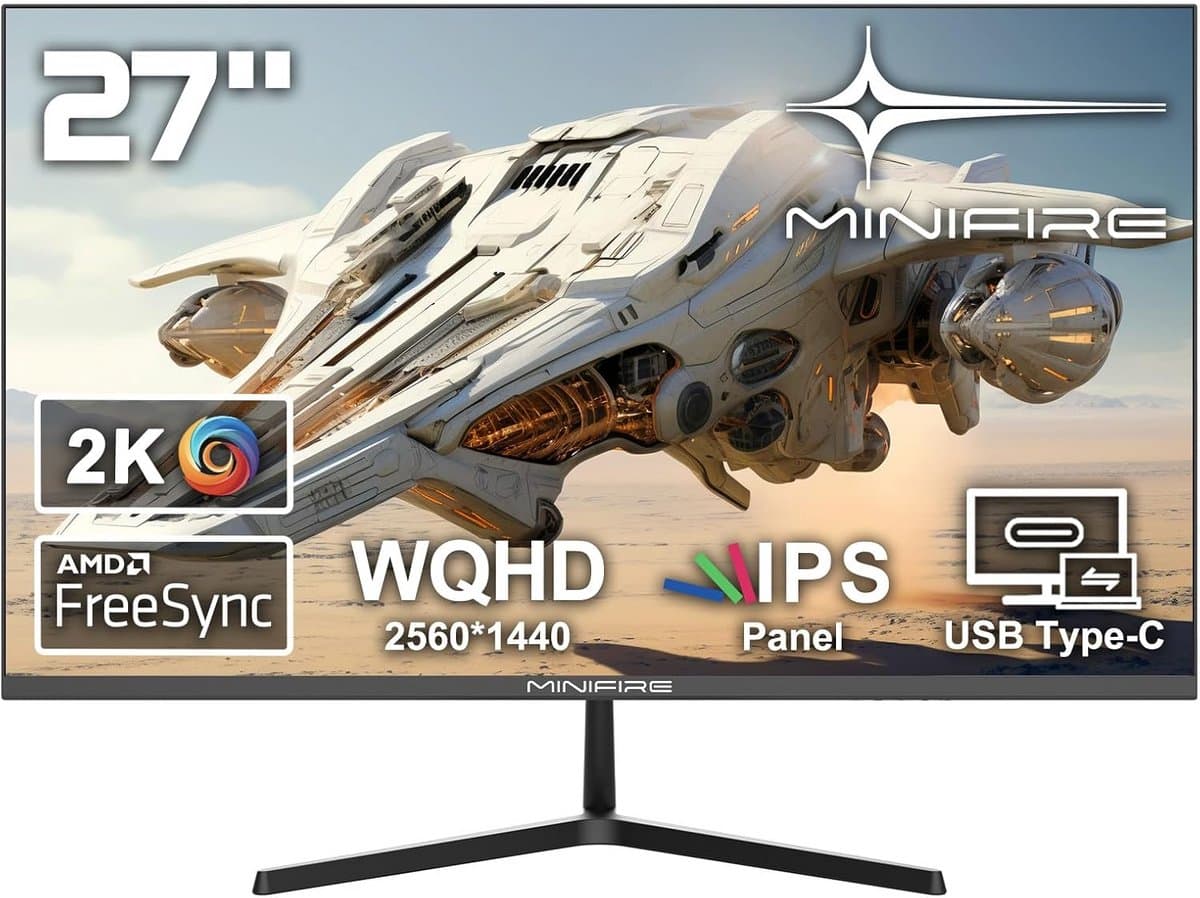 27 inch QHD Monitor - 2560x1440 Resolutie - Scherpe Beeldkwaliteit