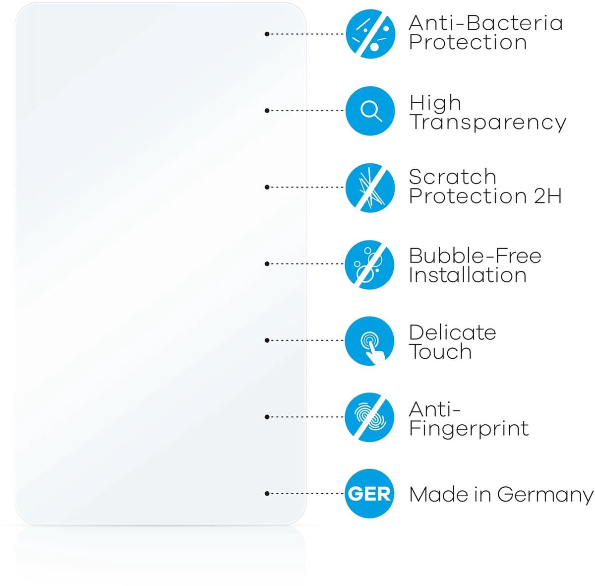 upscreen - Screenprotector voor Aovopro Ap20 - Folie Beschermfolie transparant antibacterieel