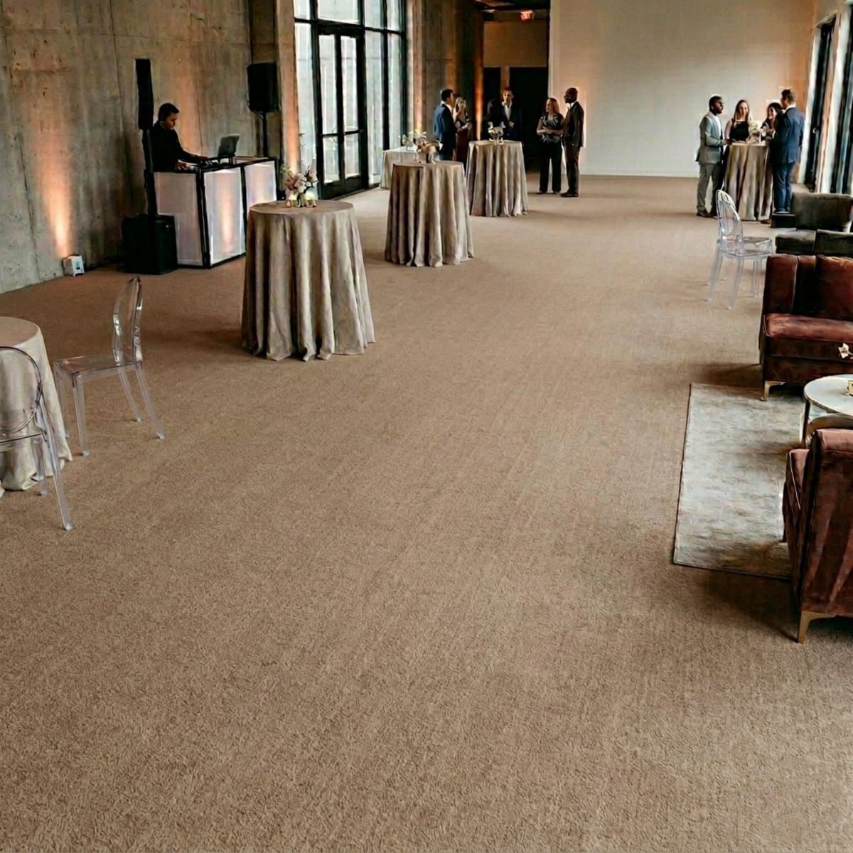 FLOORDIREKT Op Maat Hemaakt Tapijt Sintra - Voor Evenementen & Beurzen - Onderhoudsvriendelijke Loper - Voor Beurzen & Evenementen - Beige - 200 x 450 cm