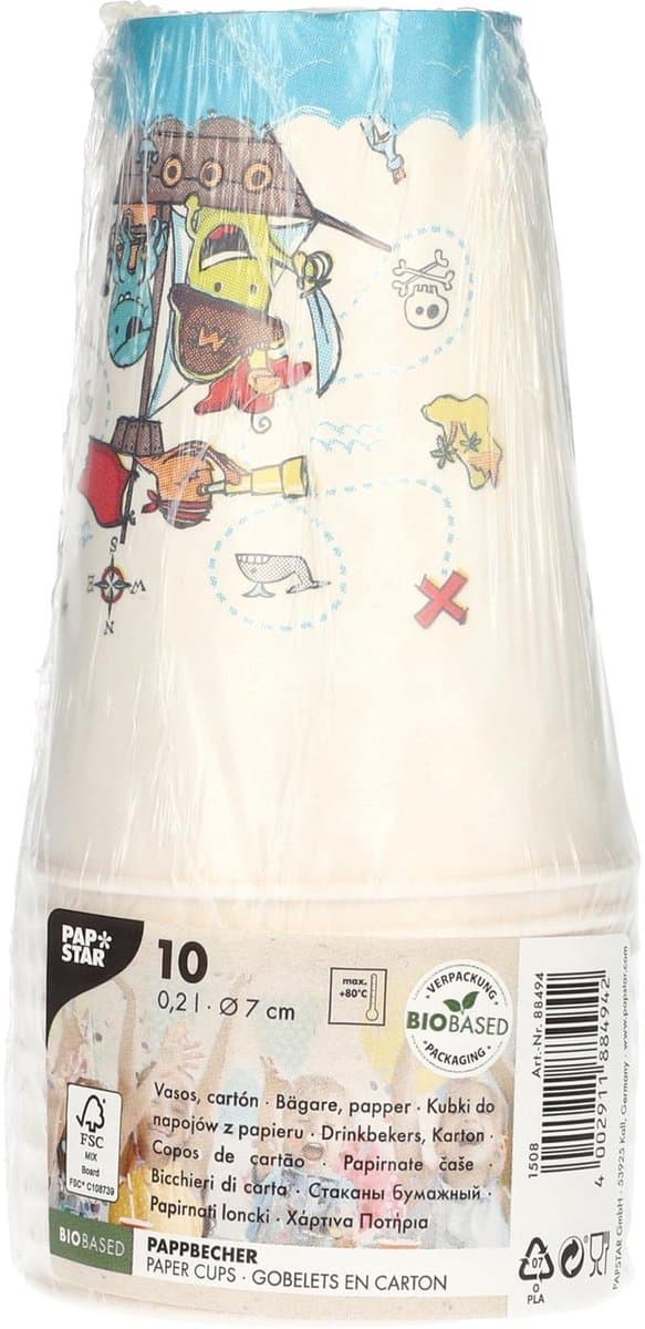 Bekers Pirate Crew karton 0,2l Ø7x9,7cm