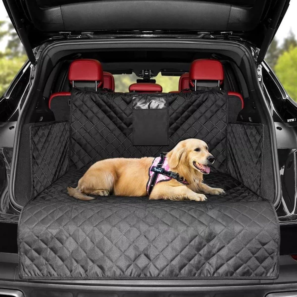 1 stuk - Kofferbakbeschermingspad - Kofferbak beschermhoes hond - Hondendeken auto achterbank - Hondenkussen - Hondenmat - zwart