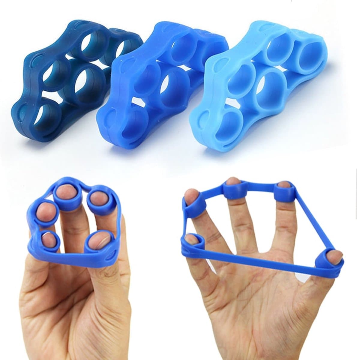 Vingertrainer - Fysio training - 2stuks - Vingers trainen - Handtrainer - 4KG - Vinger oefening - Siliconen