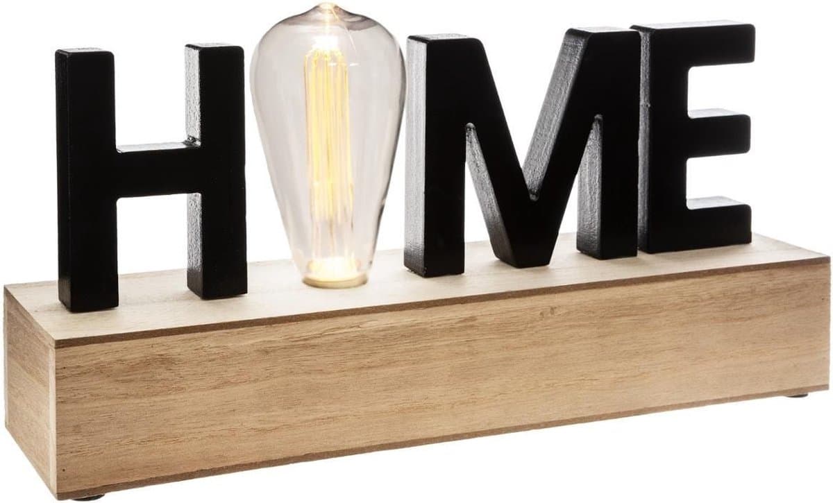 Atmosphera Decoratieve LED Woord Thuislamp - 34 cm, Zwart