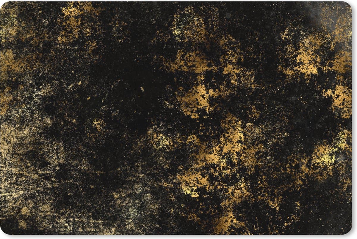 Muismat XXL 90x60 cm - Bureau onderlegger - Bureau mat Goud - Zwart - Abstract - Bureaumat - Gaming mousepad xl - Bureaulegger groot - Computer deskmat