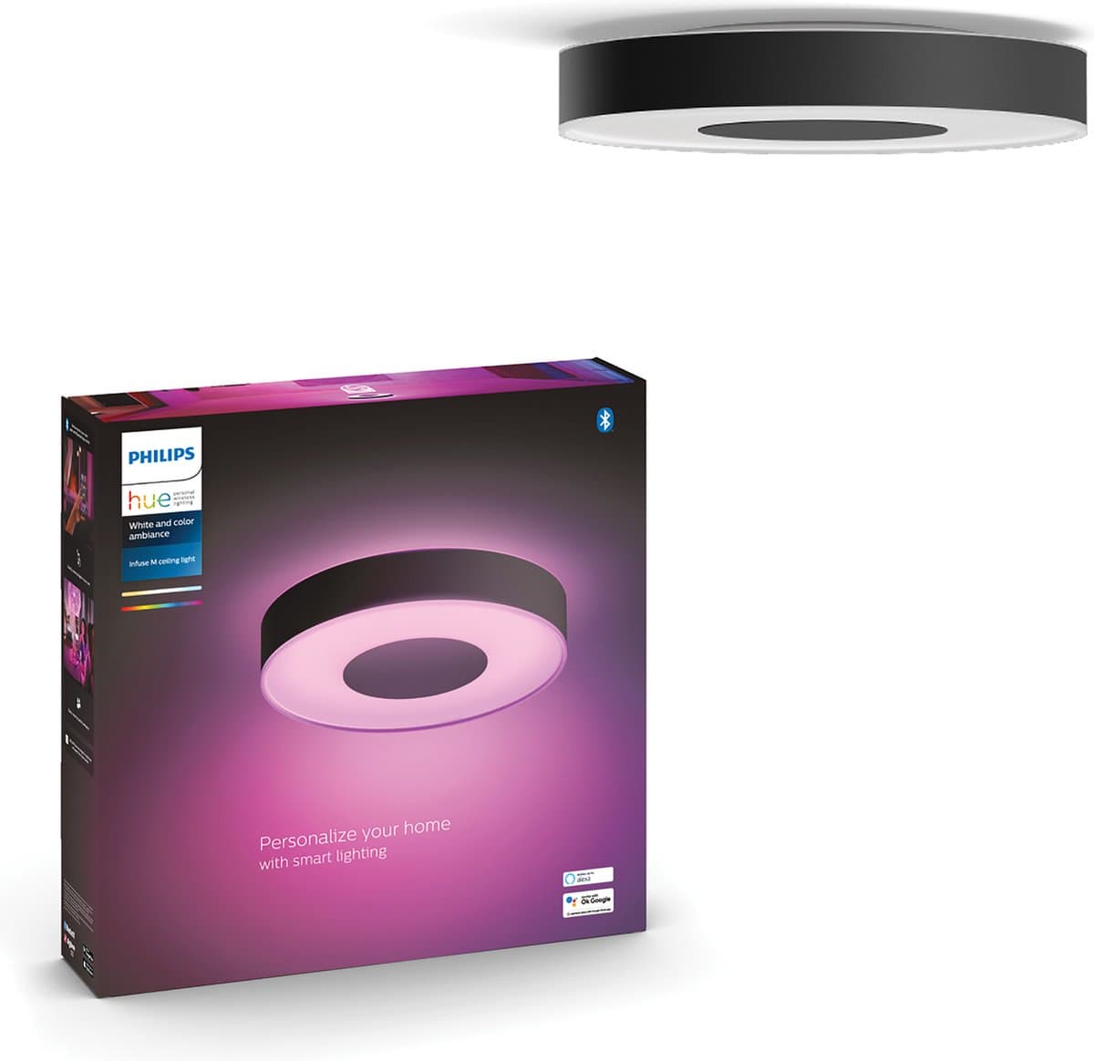 Philips Hue Infuse M plafondlamp White and Color Zwart